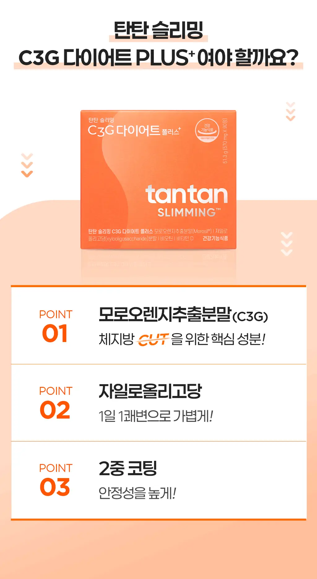 [파격특가] 탄탄 슬리밍 C3G 다이어트 플러스 90정 (1개월분) 상세페이지 13
